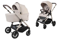 עגלת תינוק משולבת כולל אמבטיה וטיולון דגם Leona Champagne