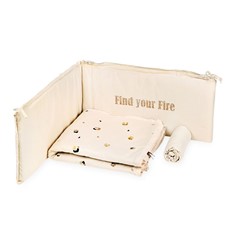 סט מצעים למיטת תינוק דגם טייגר חום