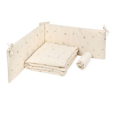 סט מצעים למיטת תינוק דגם leaf EMB