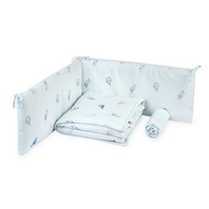 סט מצעים למיטת תינוק דגם Hot Air Balloon