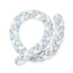 כרית נחשוש צמה קלועה דגם עלים כחולים מודפס