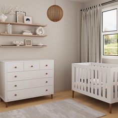 חדר שינה לתינוק במהודרת Studio Boutique Collection כולל שידה 120 ומיטת תינוק דגם כנרת