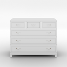 שידה לתינוק רוחב 120 סמ מאובזרת במסילות טריקה שקטה דגם אסנטה