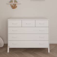 שידה לתינוק רוחב 120 סמ מאובזרת במסילות טריקה שקטה דגם בואנו