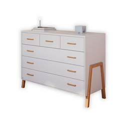 שידה לתינוק רוחב 120 סמ מאובזרת במסילות טריקה שקטה דגם מרסי