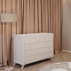 שידה לתינוק רוחב 120 סמ מאובזרת במסילות נסתרות טריקה שקטה אוטומטיות דגם גרנדה