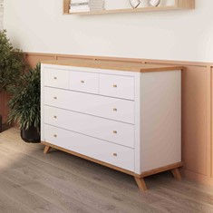 שידה לתינוק רוחב 120 סמ מאובזרת במסילות נסתרות וטריקה שקטה אוטומטיות דגם הורקאן