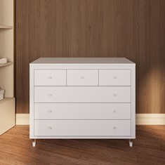 שידה לתינוק רוחב 120 סמ מאובזרת במסילות טריקה שקטה דגם רקפת