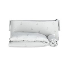 סט מצעים למיטת תינוק מסדרת Vintage Collection דגם כחול מודפס