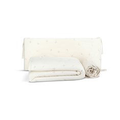 סט מצעים למיטת תינוק דגם שמנת מודפס OS