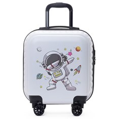 טרולי לילד בגודל 18 אינץ דגם אסטרונאט לבן