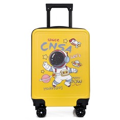 טרולי לילד בגודל 18 אינץ דגם אסטרונאט צהוב